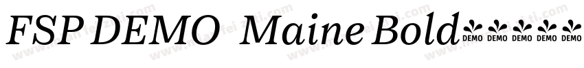 FSP DEMO   Maine Bold字体转换